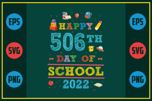 Celebrating 506th Day of School with Embroidery