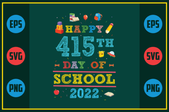 Happy 415th Day of School 2022: A Unique Embroidery Design